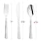 Smarty Had A Party Shiny Metallic Silver Hammered Plastic Cutlery Set - Spoons, Forks and Knives (1000 Guests), 3000PK 2649CS-CASE - alternate 9