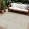 Homeroots 9' X 12' Beige And Brown Abstract Washable Indoor Outdoor Area Rug 594903 - alternate 1