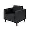 Flash Furniture HERCULES Artemis Black LeatherSoft Reception Chair w/2 AC Outlets/1 USB/1 USB-C Ports ZB-8921-1S-BLK-GG - alternate 1