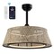 Jonathan Y Cressida 23.75" Traditional Bohemian 6-Speed Metal/Bamboo Mobile-App/Remote-Controlled Height-Adjust JYL9729A - alternate 1