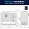 Flash Furniture Vega 42in. Vanity w/Sink, Cabinet w/Blk Hardware, Open Shelf & 3 Drawers, Marble Counter, Wht/Wht FS-VEGA42-WH-HDBLK-GG - alternate 8
