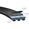 Gates Banded V-Belt, Hi-Power II PowerBand, B65, B, EPDM, 68 in, 0.66 in Top Width 2/B65 - alternate 5