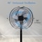 Healsmart 15in Adjustable 12 Levels Speed Pedestal Stand Fan with Remote Control for Indoor, Home,  HIFANXSTAND1601WRC - alternate 7