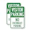 Signmission Visitor Parking Sign Visitor Parking No Overnight Parki, 12'' X 18'', Heavy Gauge Aluminum, 2PK A-1218-2PACK-22726 - alternate 1