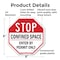 Signmission Stop Confined Space Enter by Permit, 6 Inch X 6 Inch, Plastic Sign OC-P-6-250 - alternate 6