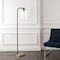 Jonathan Y Easton 60.75" Modern Minimalist Metal/Ribbed Glass LED Floor Lamp, Brass Gold/Black JYL1142A - alternate 7