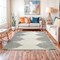 World Rug Gallery Bohemian Stripe Stain Resistant Area Rug 6 ft 6 in x 6 ft 6 in Square Cream 385CREAM6SQ - alternate 1