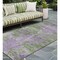 Homeroots 8' Runner Green and Purple Abstract Washable Non Skid Indoor Outdoor Runner Rug 564270 - alternate 1