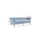 Homeroots 92" Light Blue Linen Chesterfield Wood Sofa 543990 - alternate 6