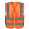 Neiko High-Visibility Safety Vest with Reflective Strips, Neon Orange, Medium for Safety 53944A - alternate 1