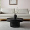 Homeroots 28" Black Solid Wood Round Pedestal Coffee Table 565164 - alternate 1