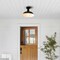 Jonathan Y Camila 14" 1-Light Classic Industrial Indoor/Outdoor Iron LED Semi Flush Mount, Black/White JYL7617B - alternate 8