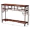 Bali & Pari Sebalio Marbled Tortoise Natural Rattan Console Table 259-14305-ZORO - alternate 7
