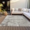 Homeroots 3' X 5' Beige And Gray Abstract Washable Indoor Outdoor Area Rug 602683 - alternate 6