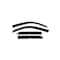 Ventshade Rainguards, Aerodynamic Design, Tape-On, Smoke, Acrylic, Set Of 4 94924 - alternate 1