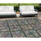 Homeroots 8' X 10' Fern Green Purple And Teal Blue Medallion Washable Indoor Outdoor Area Rug 589269 - alternate 1