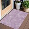Homeroots 3' X 5' Lavender Purple And Ivory Geometric Washable Indoor Outdoor Area Rug 588316 - alternate 1