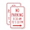 Signmission No Parking 8:30 Am To 5:30 Pm With Right Arrow, 12'' X 18'' 2 Signs, Heavy Gauge Aluminum, 2PK A-1218-2PACK-25065 - alternate 1