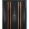 Sartodoors Sliding Closet Double Bi-fold Doors Planum 1010 Black Solid Core Modern Interior PLANUM1010DBF-BLK-96 x 96 (4* 24x96) - alternate 1