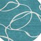 Homeroots 8' Teal Blue And Ivory Round Abstract Washable Indoor Outdoor Area Rug 597525 - alternate 7