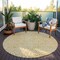 Homeroots 8' Gold And Ivory Round Abstract Washable Indoor Outdoor Area Rug 599714 - alternate 8