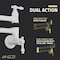 Anzzi Marca 360-Degree 24 in. Dual Swivel Pot Filler in Matte White KF-AZ259WH - alternate 8