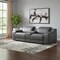 Homeroots 89in Dark Gray and Silver Italian Leather Power Reclining Loveseat With Storage 633756 - alternate 8