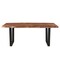 Homeroots 78" Brown And Black Solid Wood And Metal Dining Table 521824 - alternate 1