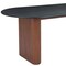 Homeroots 79" Black and Walnut Wood Double Pedestal Base Oval Dining Table 572216 - alternate 8