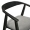 Armen Living Santana Wood Dining Chair in Black Finish with Charcoal Fabric - Set of 2 LCSACHBLKCH - alternate 8