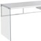 Homeroots 48" White and Clear Computer Desk 333411 - alternate 6