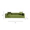 Homeroots 90" Olive Green Velvet Sofa And Toss Pillows With Gold Legs 489537 - alternate 7