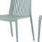 Homeroots Set of Two Baby Blue Heavy Duty Plastic Outdoor Stacking Accent Chairs, 2PK 565227 - alternate 6