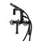 Kingston Brass 7" Center Deck-Mount Clawfoot Tub Faucet with Hand Shower, Matte Black AE6400RX - alternate 1