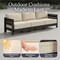 Alaterre Furniture Alaterre Barton Patio Sofa and Coffee Table Furniture Set for Outdoor Use Black Finish 80-BARTON-3SOFATB-B - alternate 7