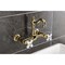 Kingston Brass Two-Handle Wall Mount Bridge Kitchen Faucet, Polished Brass KS2442PX - alternate 5