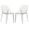 Leisuremod Cornelia Modern Stackable Dining Chair with Cut-Out Tree Design, Clear, 2PK C18CL2 - alternate 1