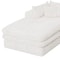 Homeroots 121" White Corduroy Compression Foam Sofa 719551 - alternate 5