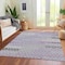 Homeroots 9' X 12' Lavender Gray And Ivory Floral Washable Indoor Outdoor Area Rug 617510 - alternate 5