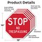 Signmission Stop No Trespassing, 10 inch X 10 inch, Aluminum Metal Signs, 5PK OC-A-5Pack-10-264 - alternate 5