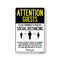 Signmission Public Safety, Attention Guests Practice Social Distancing, 10in X 7in Aluminum, OS-NS-A-710-25395 OS-NS-A-710-25395 - alternate 1