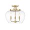 Z-Lite Joliet Burnished Brass 3 Light Semi Flush Mount 473SF-BBR - alternate 1