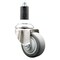 Service Caster 3 Inch 316SS Thermoplastic Rubber Wheel Swivel 1-3/8 Inch Expanding Stem Caster SCC-SS316EX20S314-TPRB-138 - alternate 1