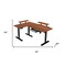 Homeroots 45" Adjustable Oak and White Standing Desk 558721 - alternate 5