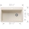 Blanco Diamond Super Single Dual Deck, Soft White 443072 - alternate 3