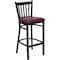 Flash Furniture Restaurant Stool, Vertical Back, Burg Sea XU-DG-6R6B-VRT-BAR-BURV-GG - alternate 1