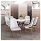 Leisuremod Verisma Collection Modern Wooden Dining Chair in Black Fabric with White Front, 2PK VC57BFW2 - alternate 8