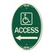 Signmission Access With Updated Isa Symbol and Left Arro, 12 In X 18 In Architectural, Heavy Gauge Aluminum A-OV-G-1218-24358 - alternate 1