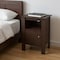Homeroots 24" Espresso Wood Nightstand 332734 - alternate 5