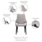 Manhattan Comfort Kara Dining Arm Chair in Light Grey DC057AR-LG - alternate 8